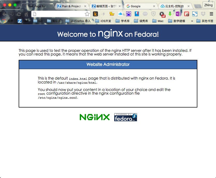 安装完成Nginx的页面
